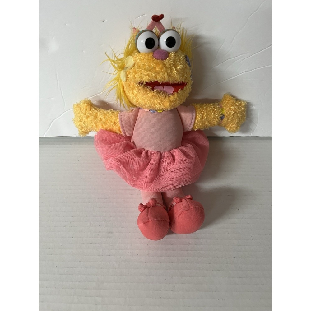 Sesame Street Zoe Plush Ballerina Kids 11 Inch Yellow Pink‎ Tutu Monster Toy